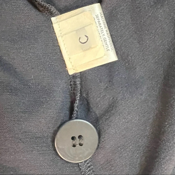 Eileen Fisher Navy Tunic Jacket‎ 3-Button 3/4 Sleeve Front Pockets Size S. - Picture 7 of 9